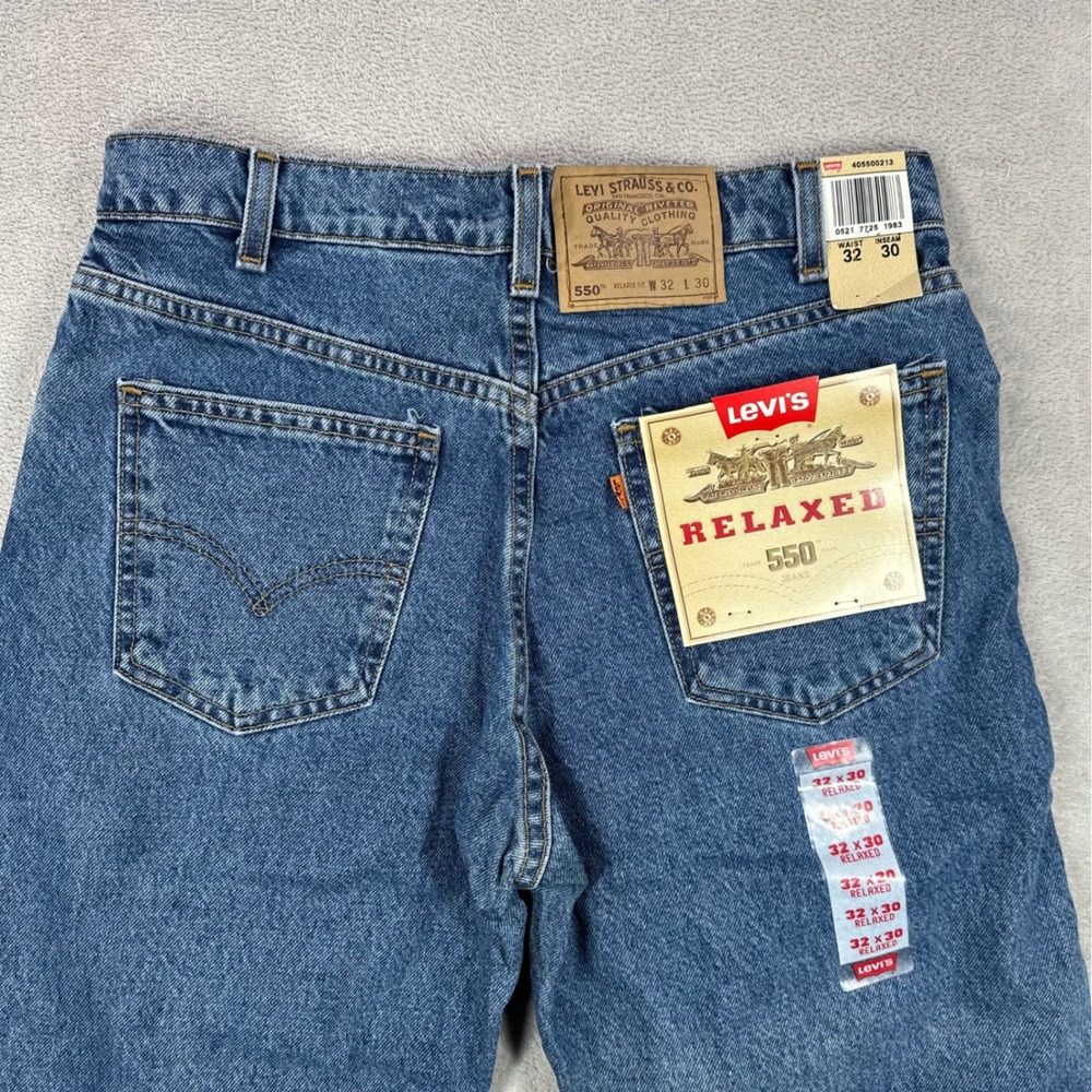 Vintage Levi's 550 Jeans Mens 32x30 Blue Relaxed Fit Orange Tab Made in USA 90s - Picture 7 of 16